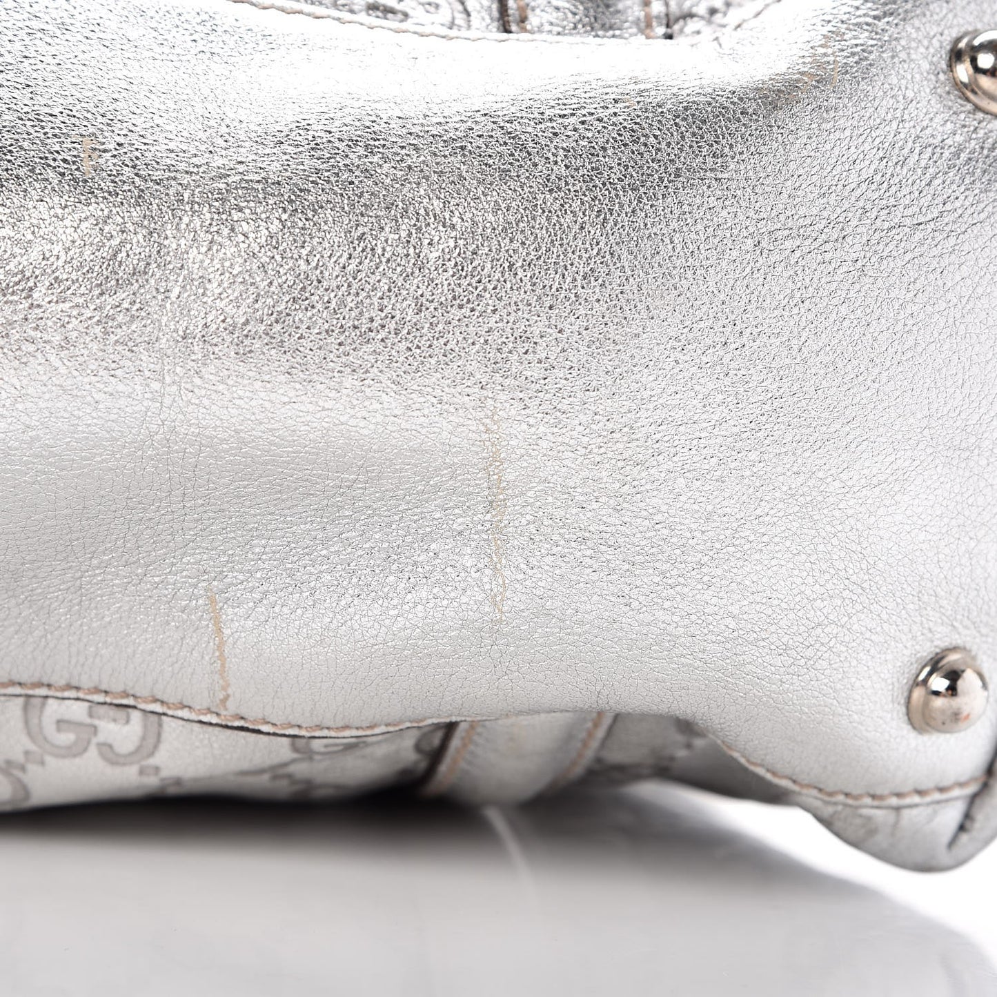 Guccissima Medium Britt Tote Silver