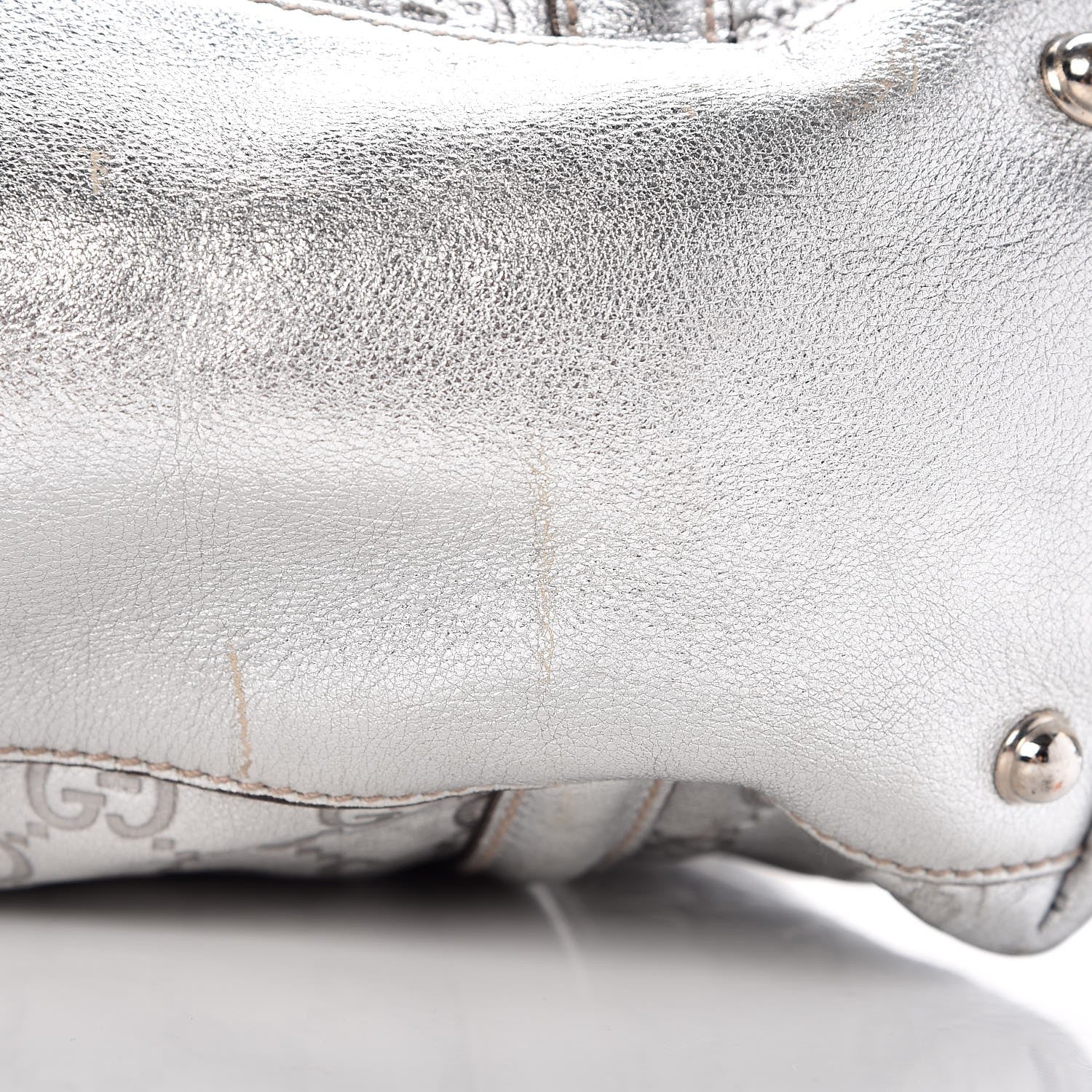 Gucci Guccissima Medium Britt Tote Silver 14 of 17