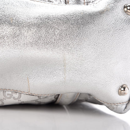 Gucci Guccissima Medium Britt Tote Silver 14 of 17
