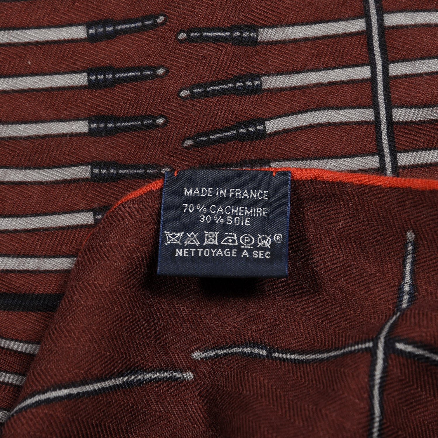 Hermes Cashmere Silk Losange Scarf 3 of 3