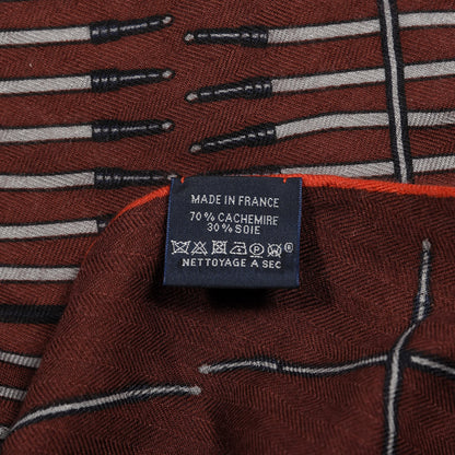Hermes Cashmere Silk Losange Scarf 3 of 3
