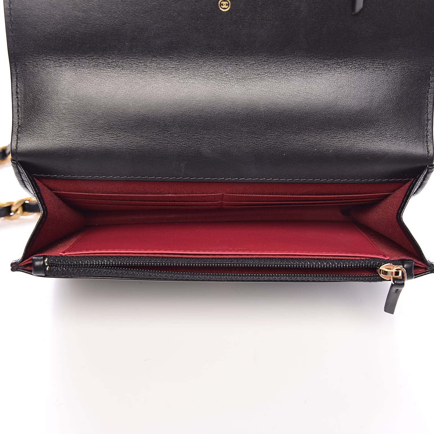 Chanel Goatskin Quilted 19 Wallet On Chain WOC Black 5 of 15
