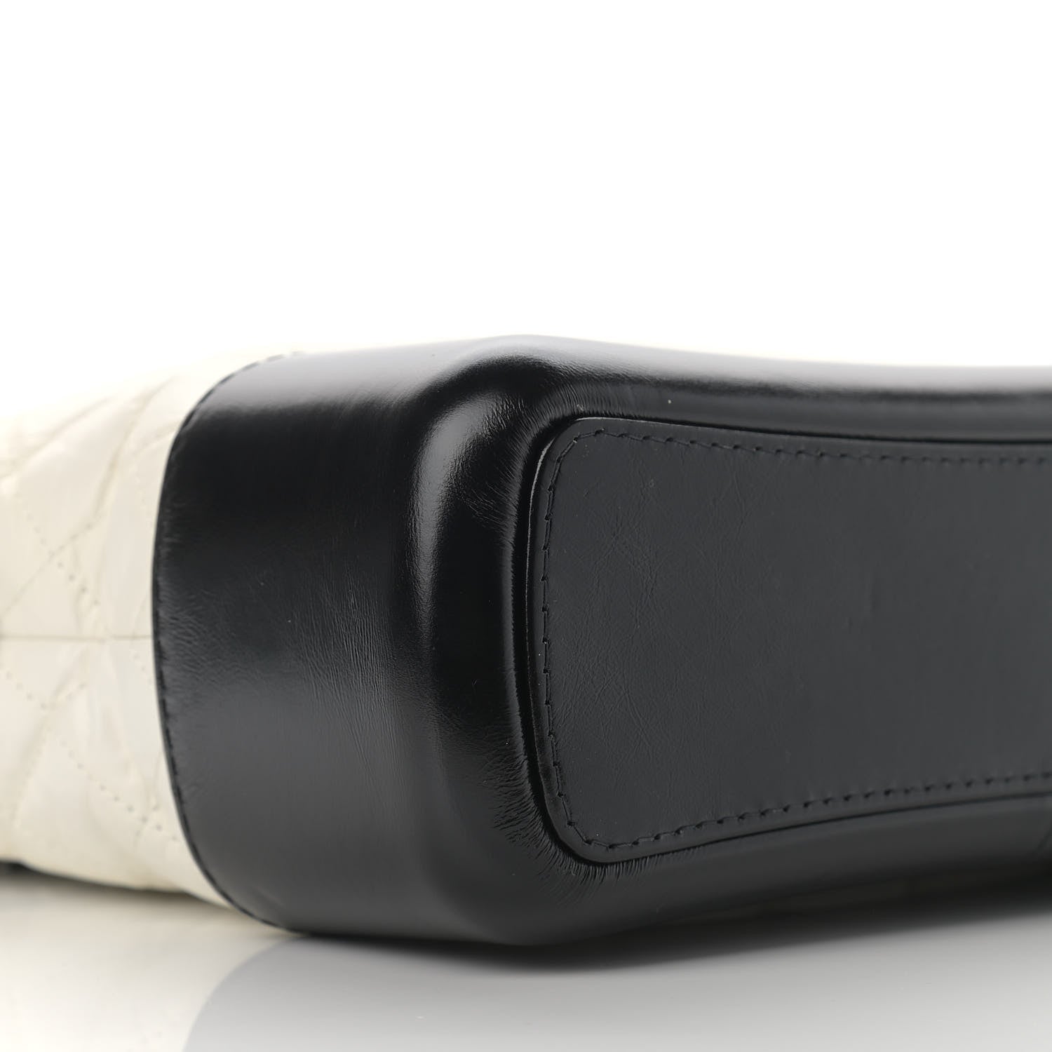 Chanel Aged Calfskin Quilted Medium Gabrielle Hobo Black White 5 of 10