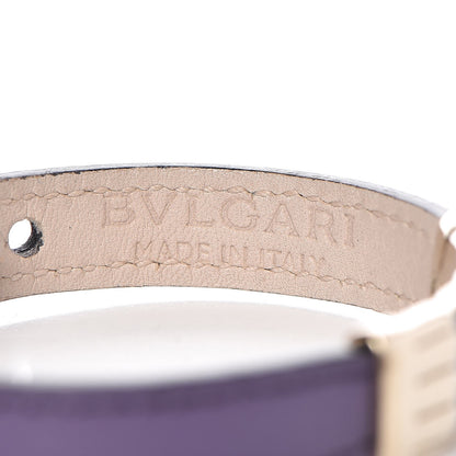 Bulgari Calfskin Enamel Scaglie Wrap Bracelet Purple 5 of 5