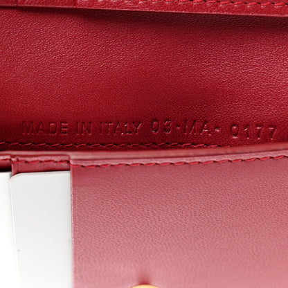 Christian Dior Calfskin D-Bee Wallet Dark Red 7 of 7