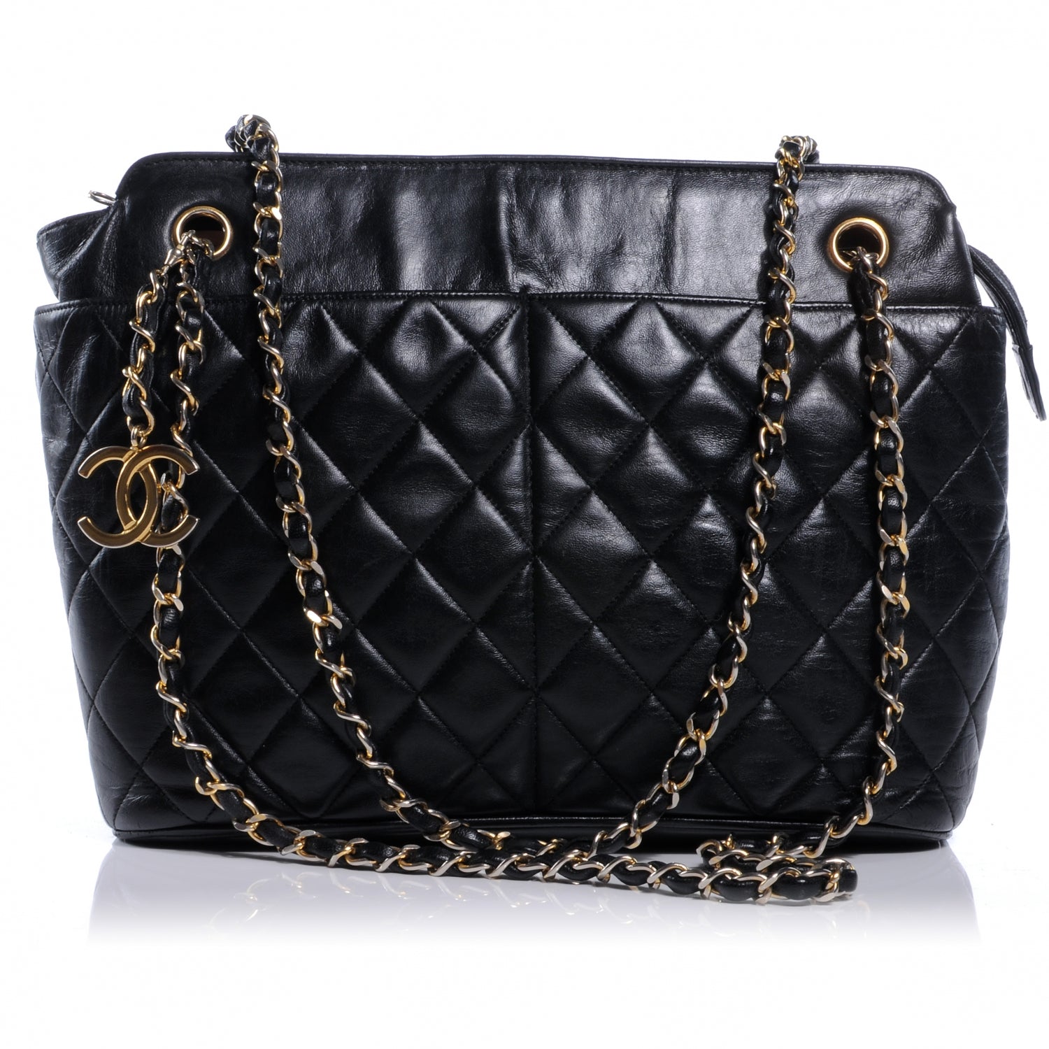 Chanel Lambskin Shoulder Bag Black 1 of 8