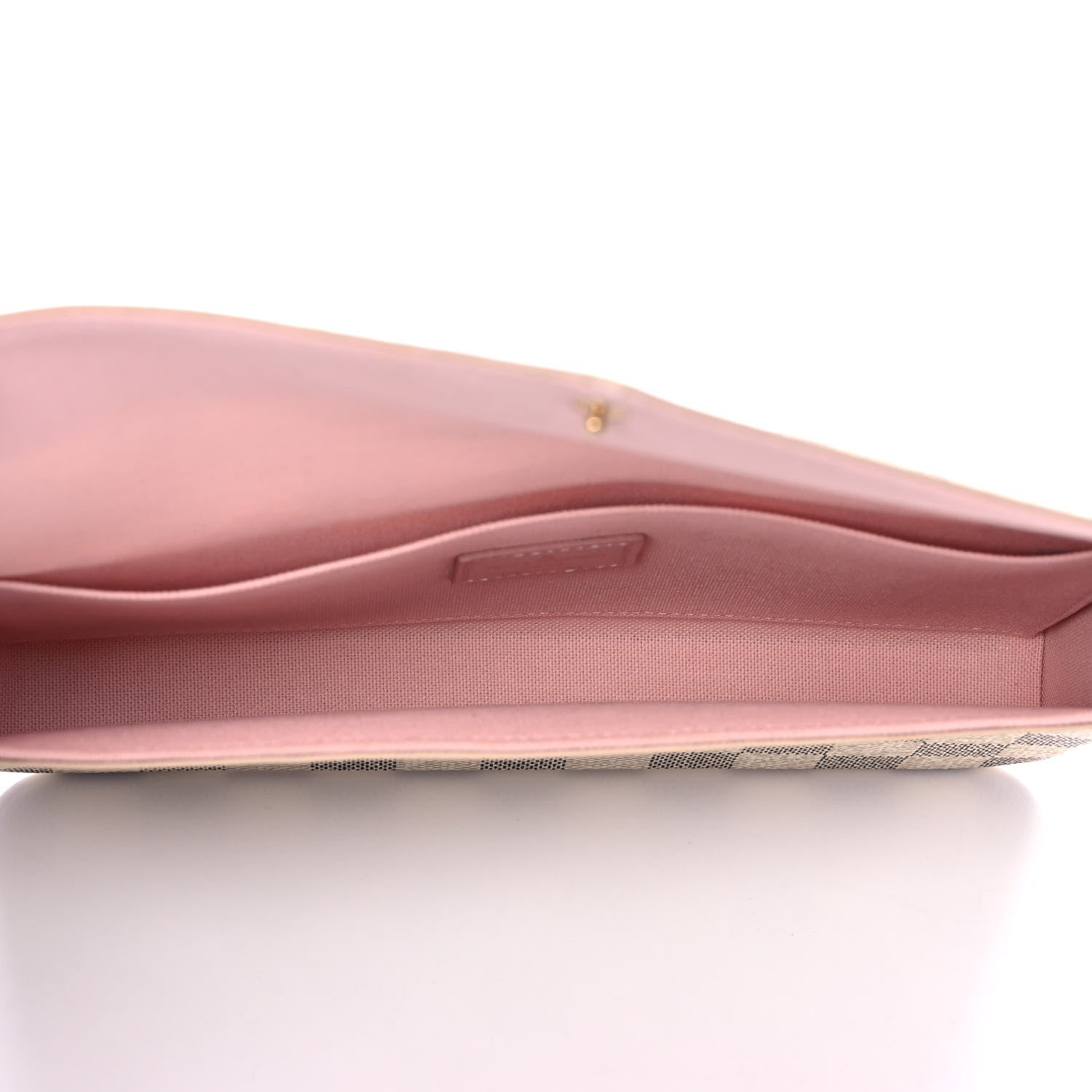 Louis Vuitton Damier Azur Pochette Felicie Chain Wallet Rose Ballerine 6 of 15