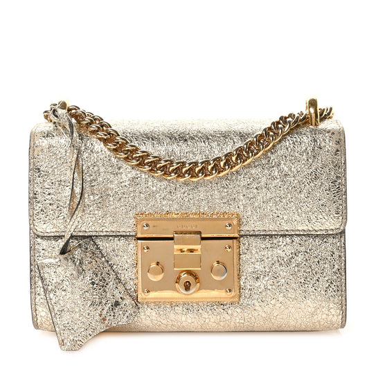Galassia Small Padlock Shoulder Bag Platino