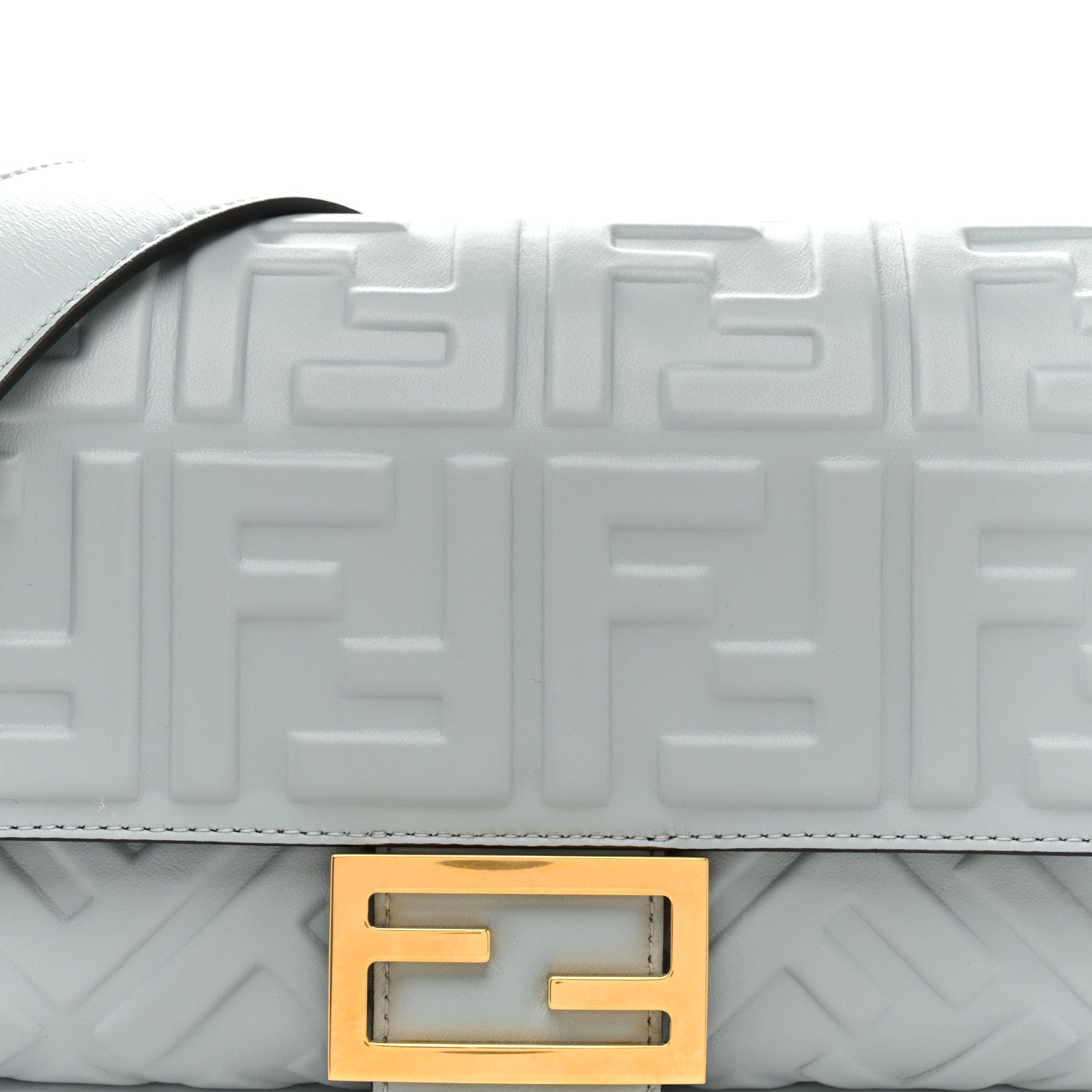 Fendi Nappa FF 1974 Embossed Baguette Anice 8 of 12