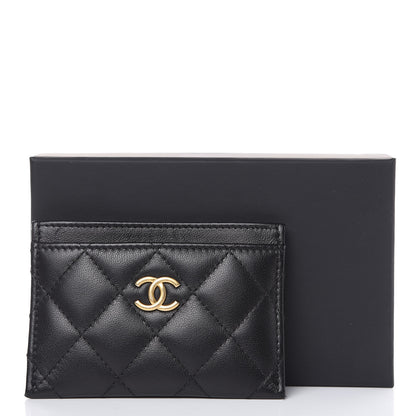 Chanel Lambskin Quilted Card Holder Black 9 of 9