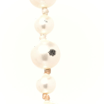 Chanel Pearl Beaded CC Long Necklace Black White 5 of 6