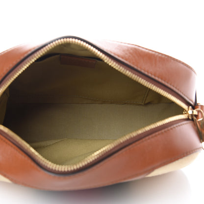 Gucci Vintage Canvas Web Shoulder Bag Sand Cuir 5 of 10