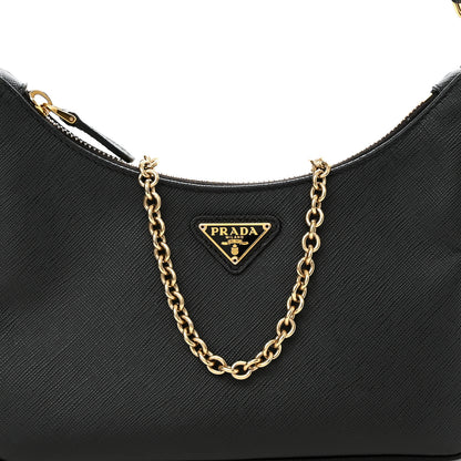 Prada Saffiano Lux Re-Edition 2005 Shoulder Bag Black 7 of 9