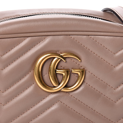 Gucci Calfskin Matelasse Small GG Marmont Chain Shoulder Bag Porcelain Rose 9 of 12