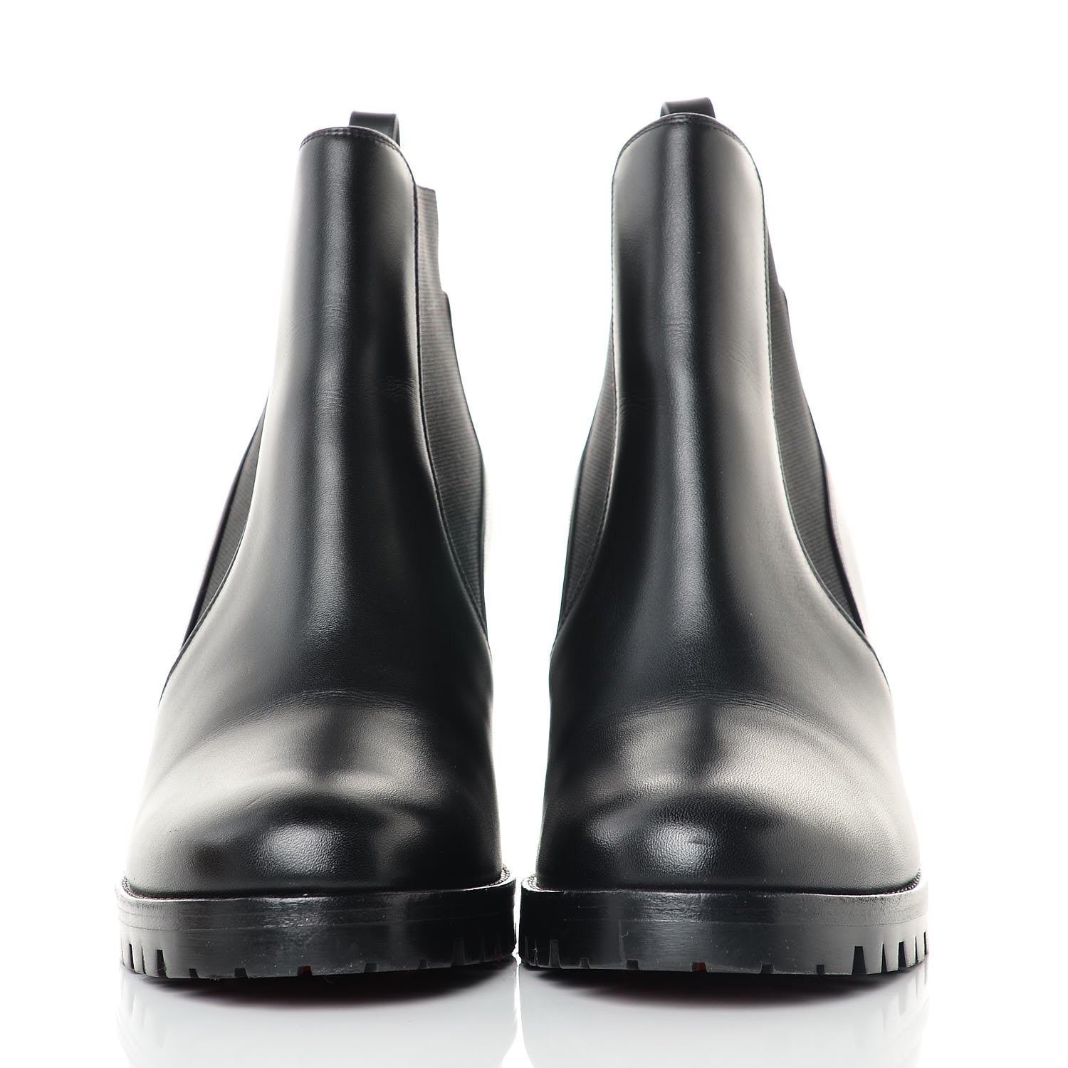 Christian Louboutin Calfskin Marchacroche 70 Chelsea Boots 36.5 Black 2 of 7