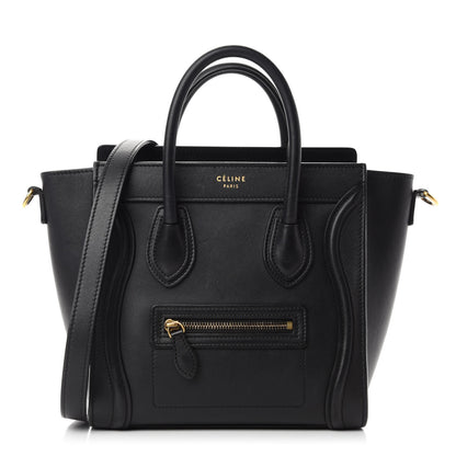 Celine Smooth Calfskin Nano Luggage Black 1 of 10
