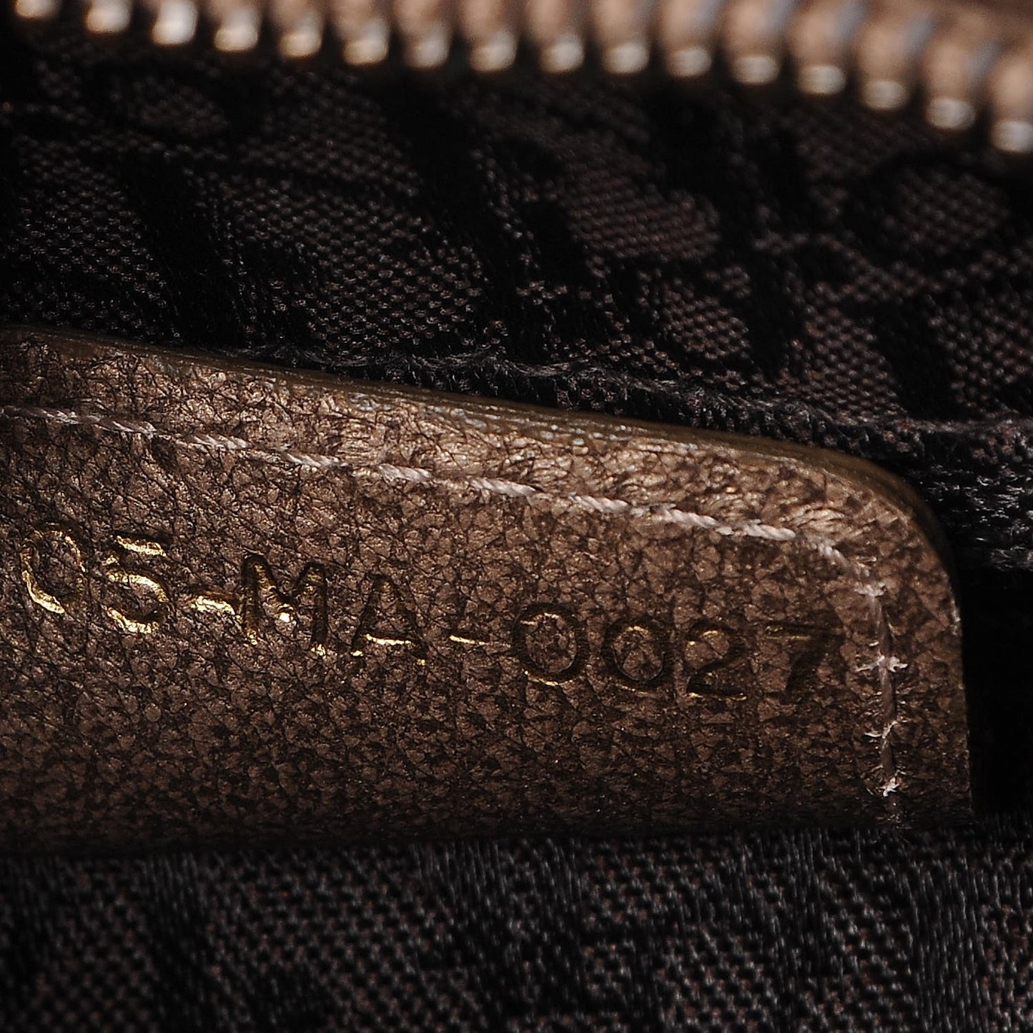 Metallic Lambskin Cannage Medium Lady Dior Bronze
