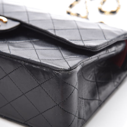 Chanel Lambskin Quilted Medium Double Flap Bag Black 13 of 18