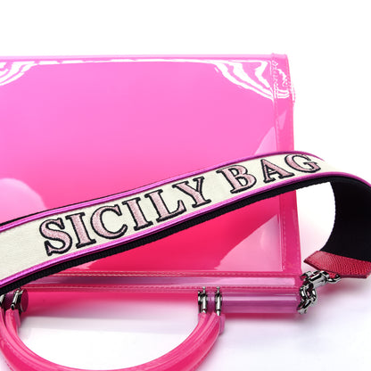 Dolce & Gabbana Rubber Semi Transparent Miss Sicily Satchel Pink 24 of 24