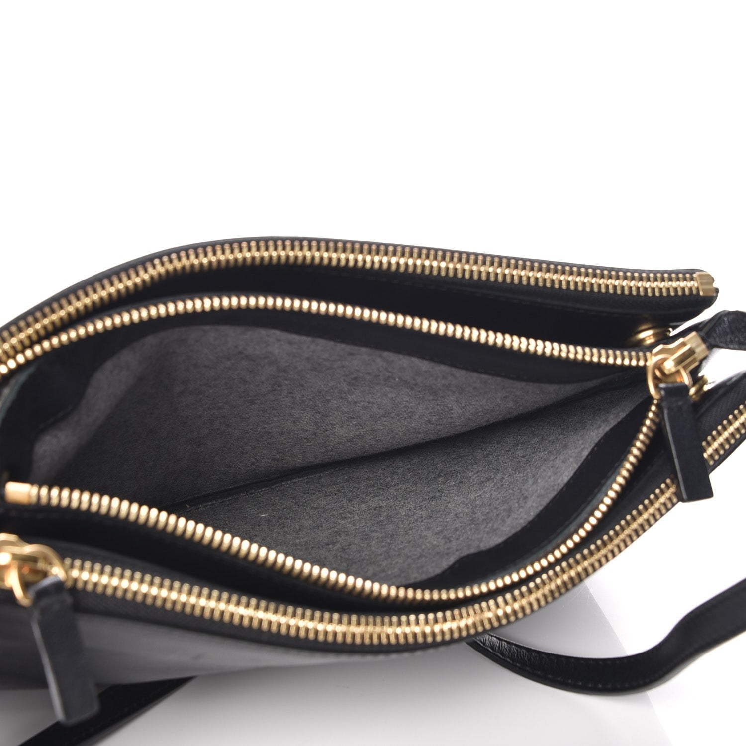 Celine Lambskin Large Trio Crossbody Bag Black 4 of 9