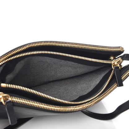 Celine Lambskin Large Trio Crossbody Bag Black 4 of 9