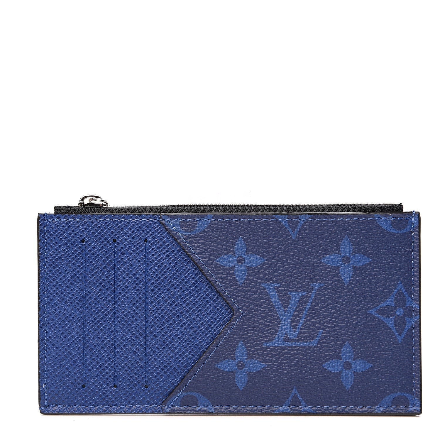 Louis Vuitton Monogram Taiga Coin Card Holder Cobalt 1 of 6