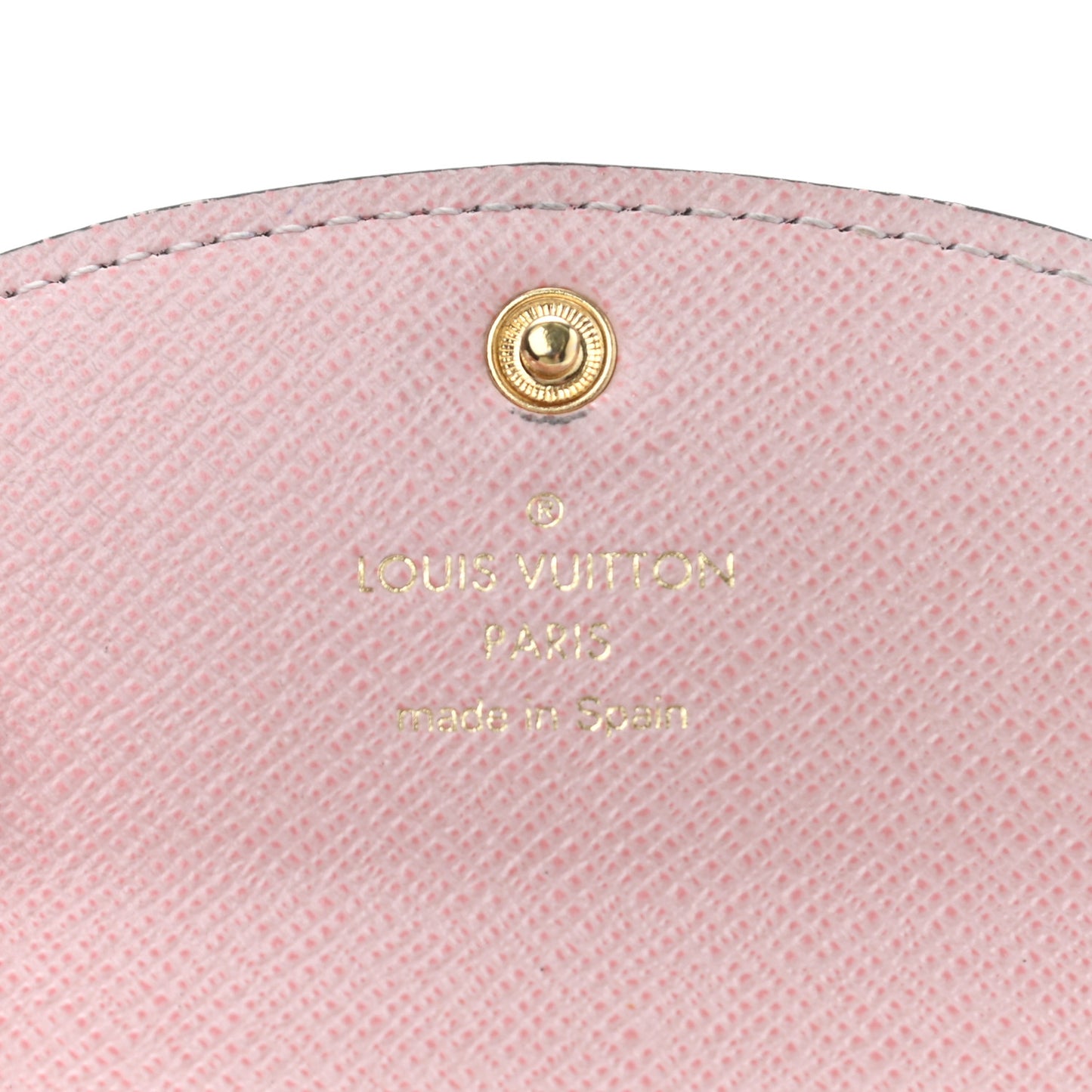Damier Ebene Rosalie Coin Purse Rose Ballerine