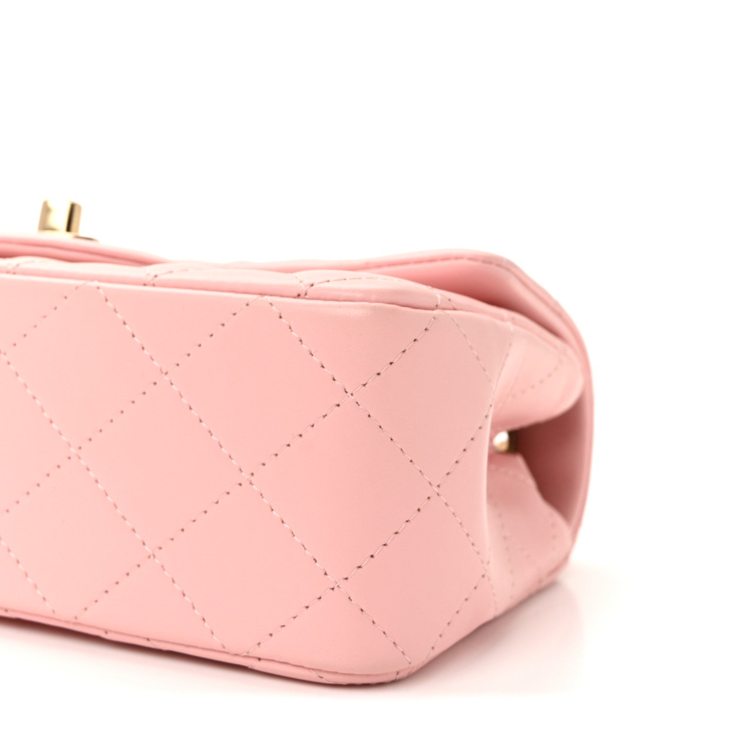 Chanel Lambskin Quilted Mini Rectangular Flap Light Pink 10 of 11