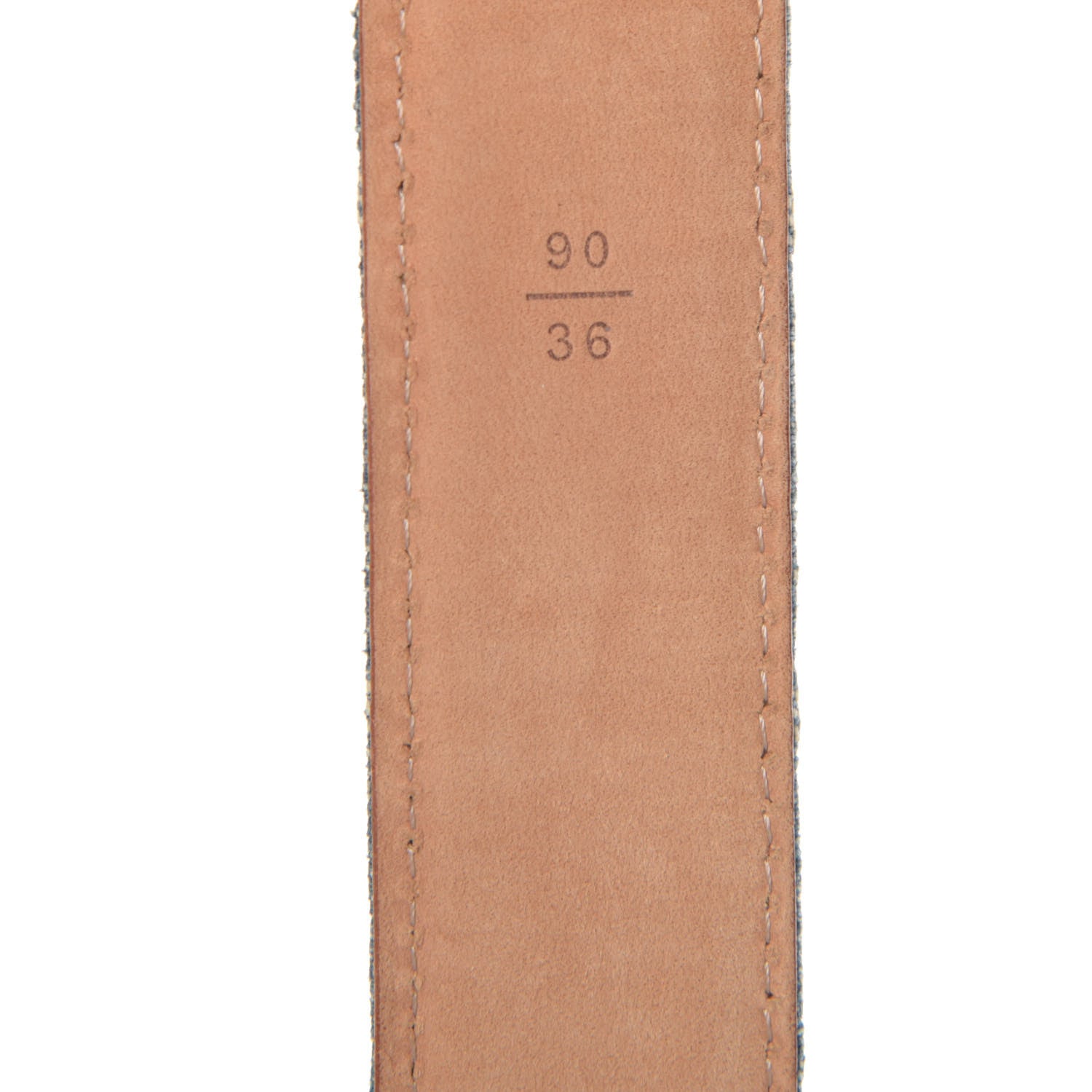 Louis Vuitton Monogram Denim Belt 90 36 Blue 5 of 12