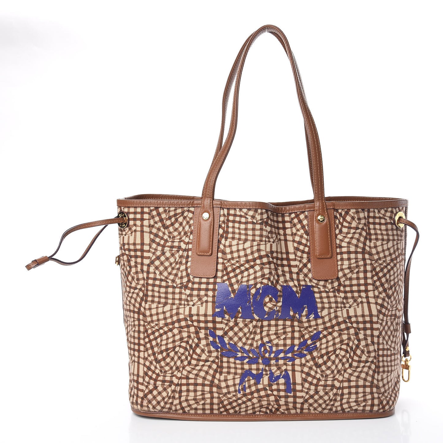 Visetos Medium Liz Reversible Shopper Tote Cognac