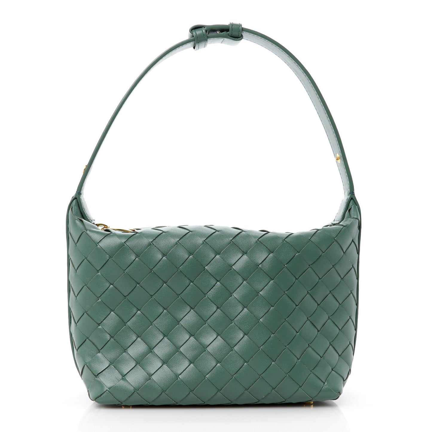 Calfskin Nappa Intrecciato Mini Wallace Aloe