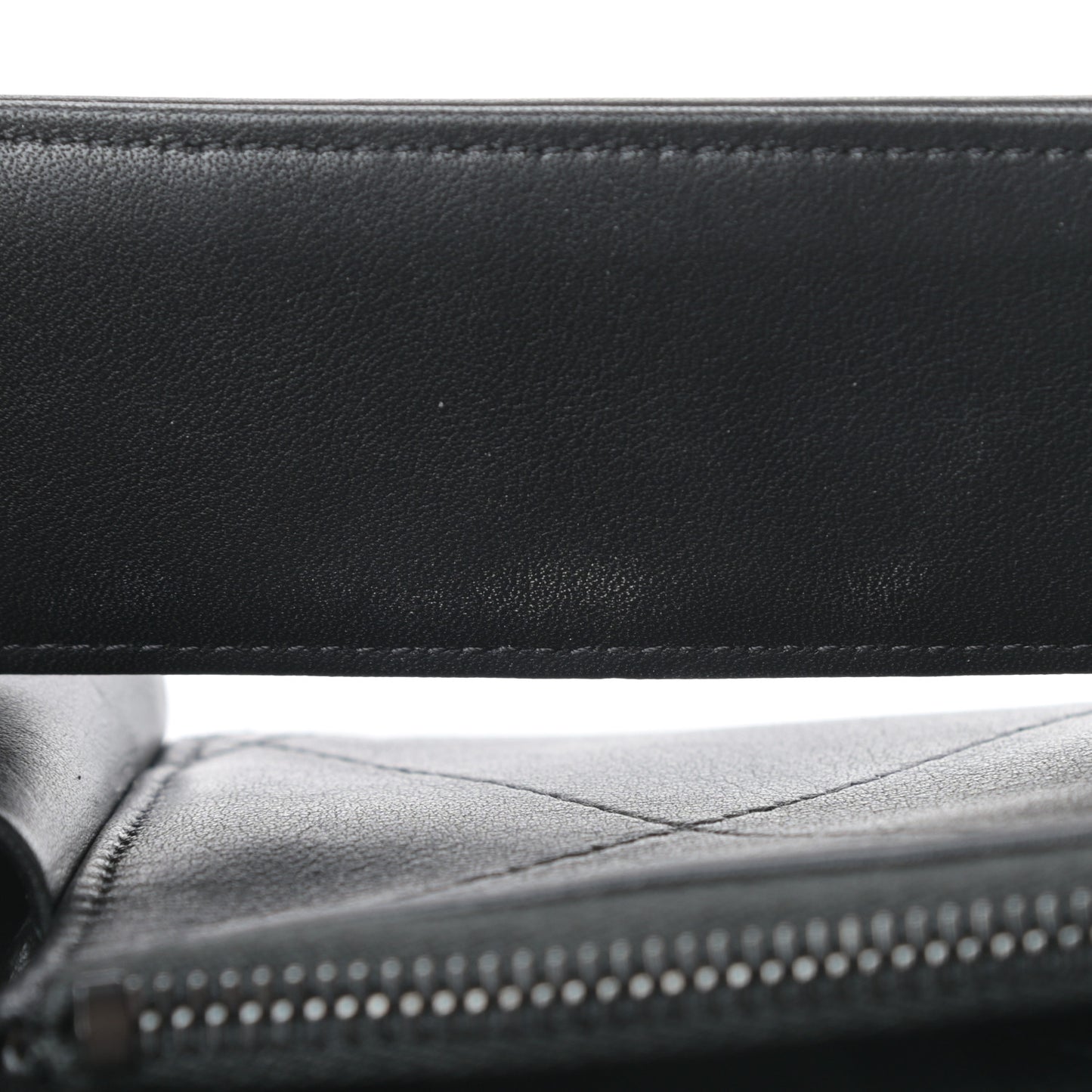 Lambskin Quilted Cosmetic Case With Strap So Black