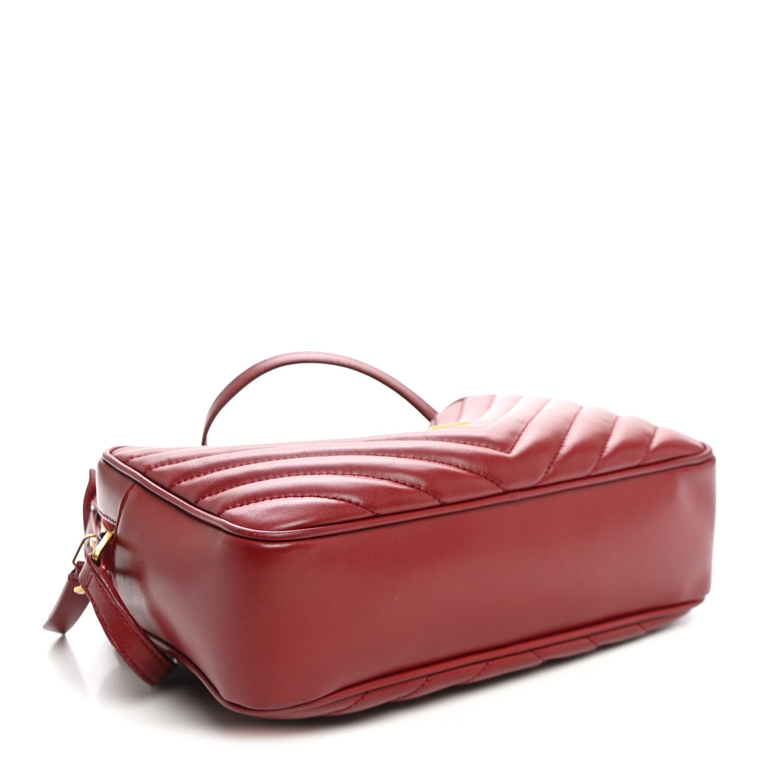 Saint Laurent Calfskin Matelasse Monogram Lou Camera Bag Red 3 of 10
