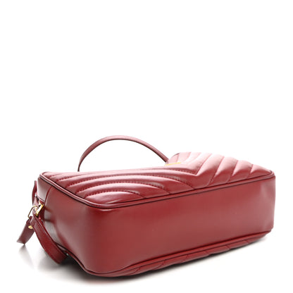 Saint Laurent Calfskin Matelasse Monogram Lou Camera Bag Red 3 of 10