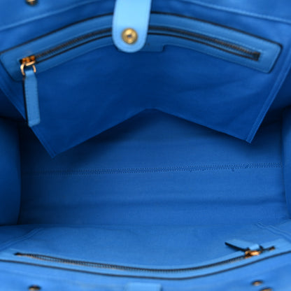 Versace Canvas Calfskin La Medusa Tote Bag Blue 4 of 13
