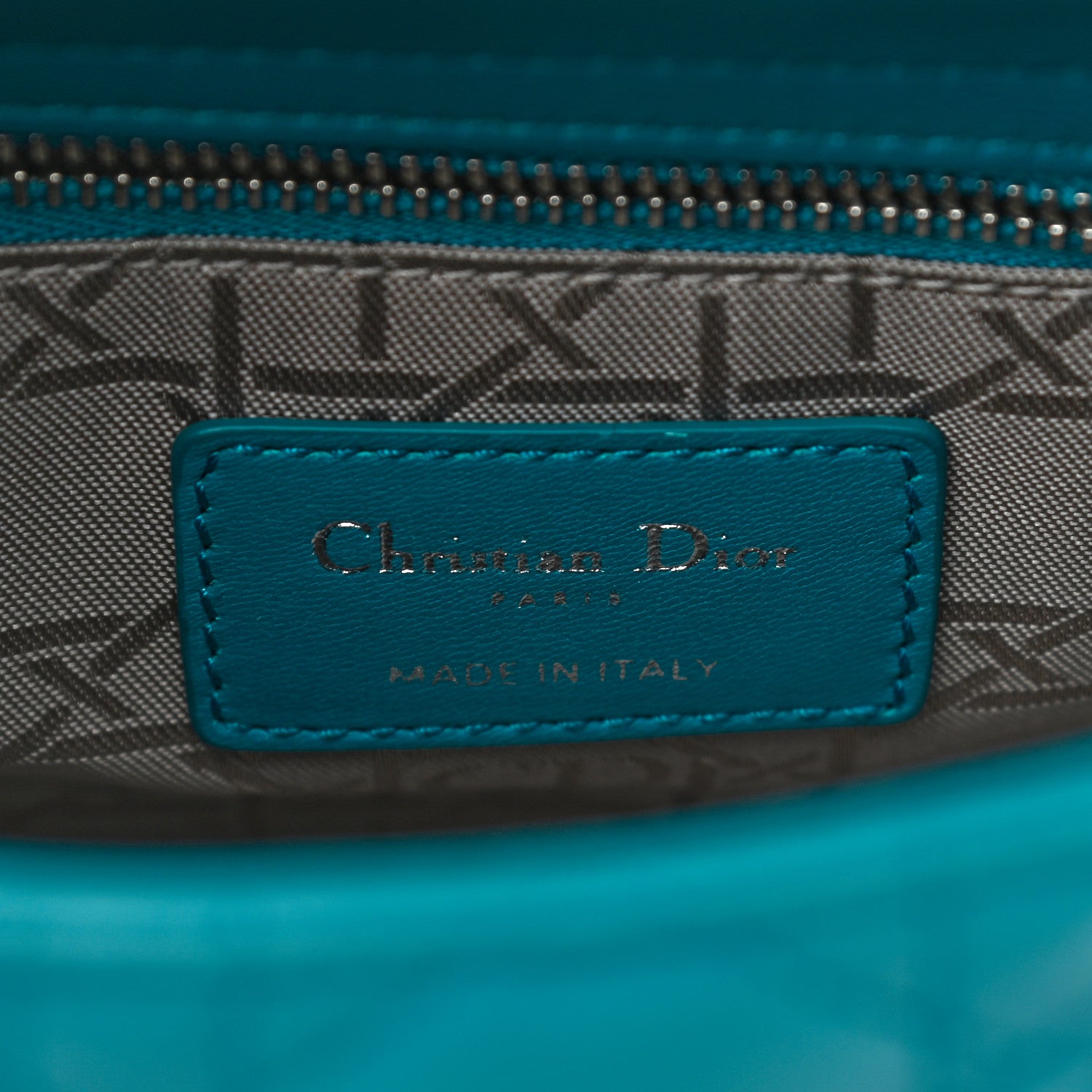 Christian Dior Lambskin Cannage Mini Lady Dior Turquoise 5 of 10