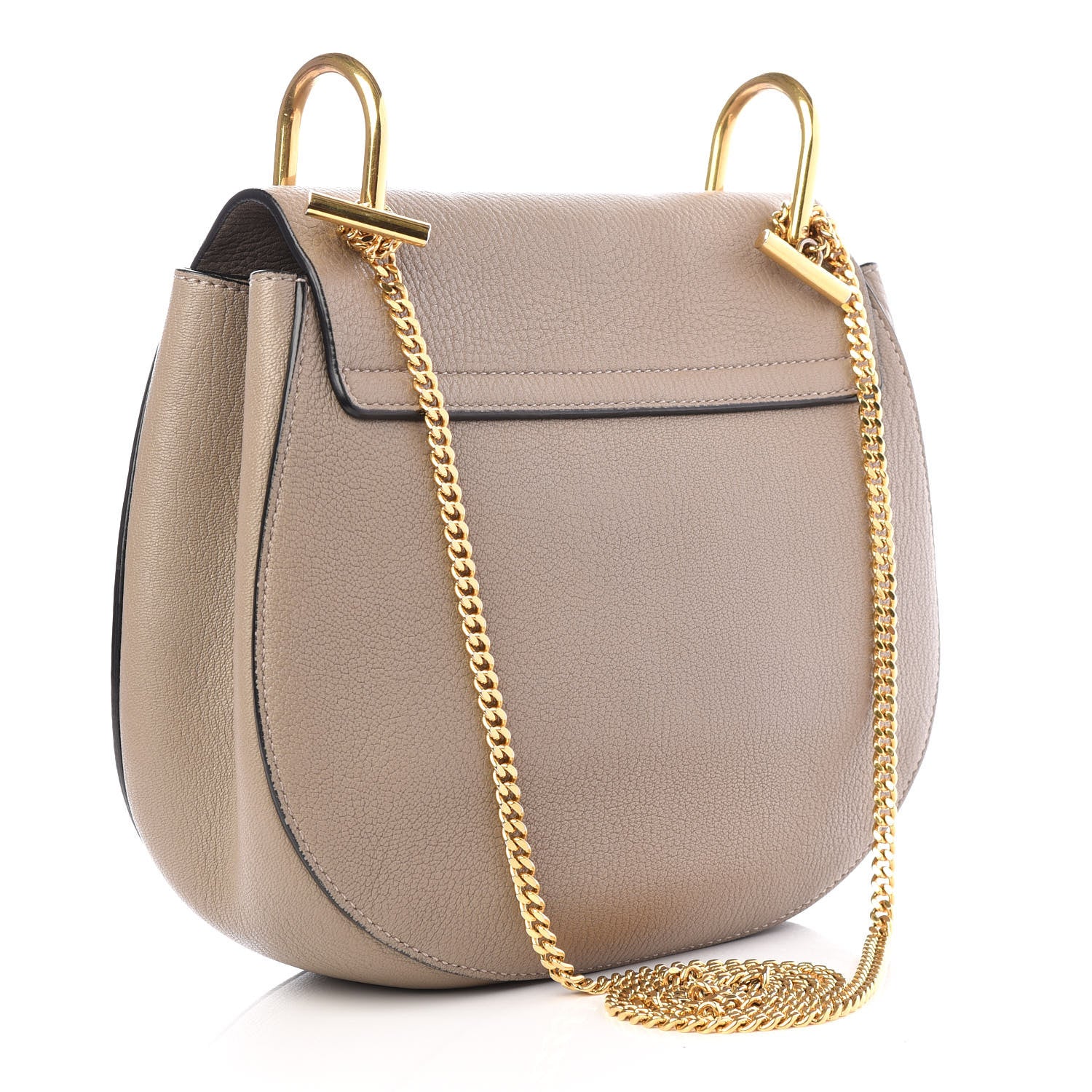 Chloe Grained Lambskin Drew Shoulder Bag Motty Grey 2 of 9