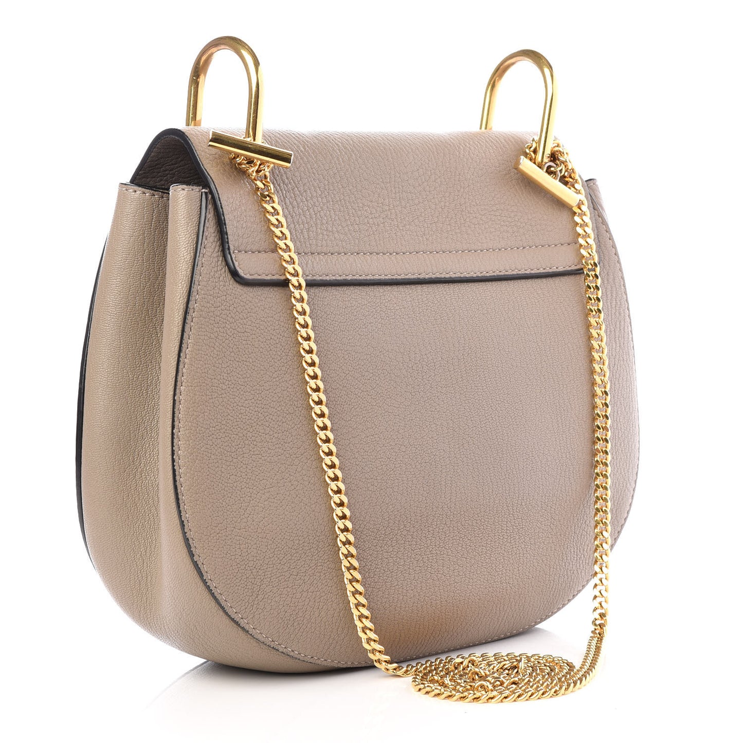 Grained Lambskin Drew Shoulder Bag Motty Grey
