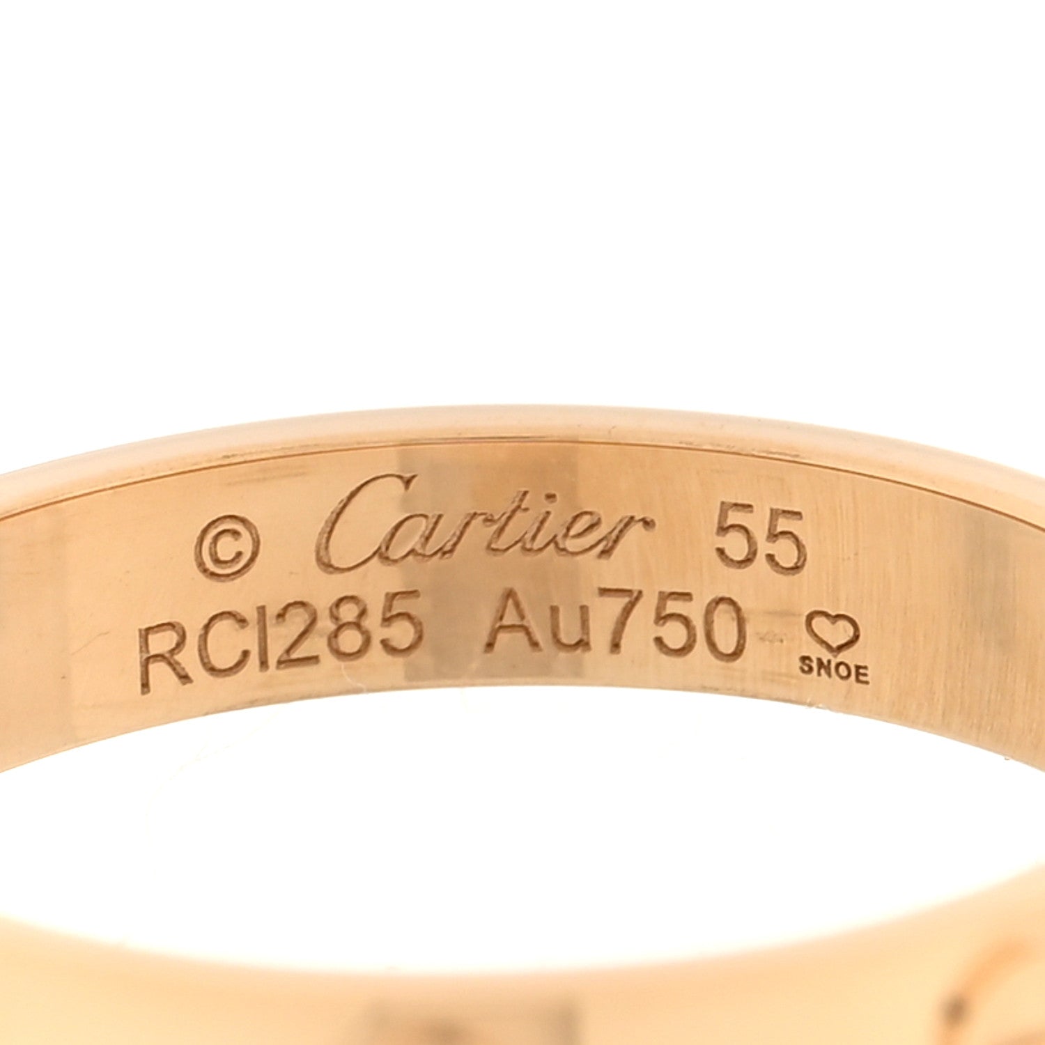 Cartier 18K Yellow Gold 3.5mm LOVE Wedding Band Ring 55/7.25 3 of 5