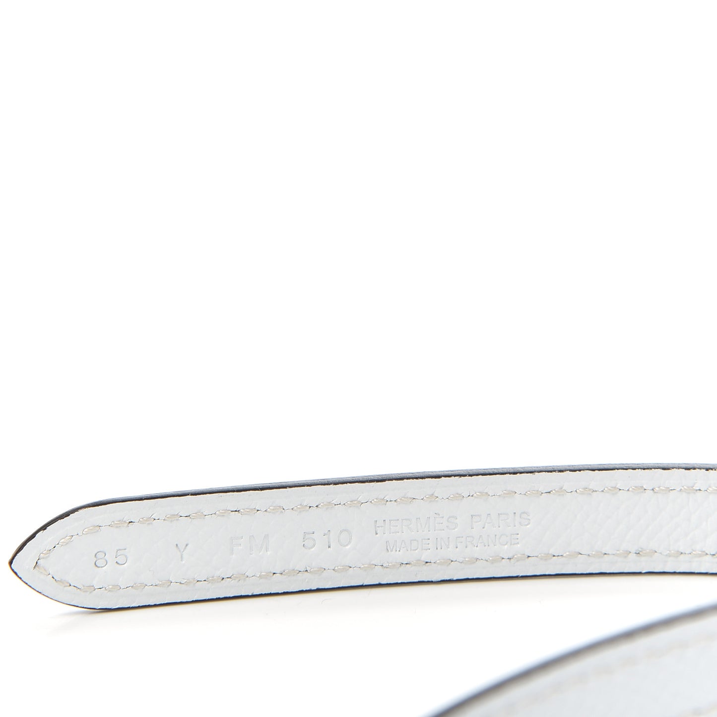 Swift Epsom 13mm Belt Strap 85 White Etoupe