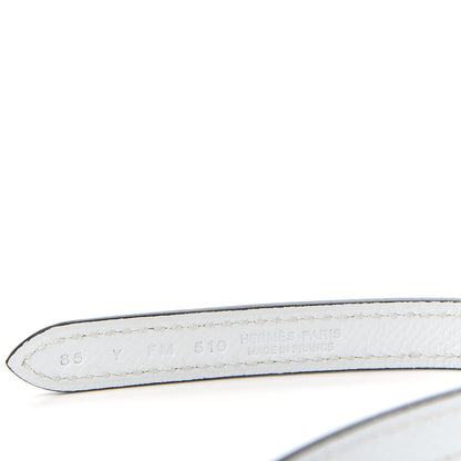 Hermes Swift Epsom 13mm Belt Strap 85 White Etoupe 5 of 5