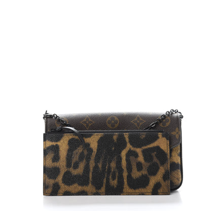 Louis Vuitton Monogram Animal Print Pochette Felicie Chain Wallet 10 of 13