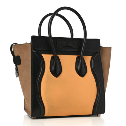 Celine Baby Grained Calfskin Nubuck Micro Tri-Color Luggage Corn 2 of 9