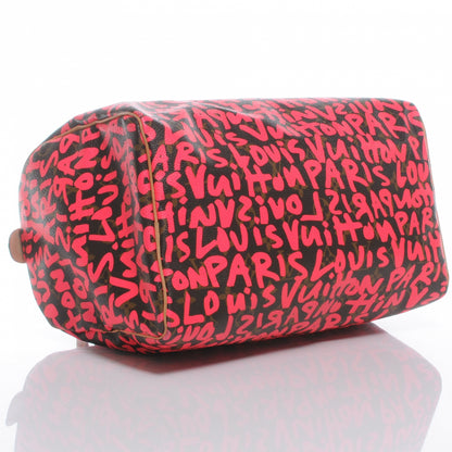 Louis Vuitton Monogram Graffiti Speedy 30 Fuchsia 4 of 7
