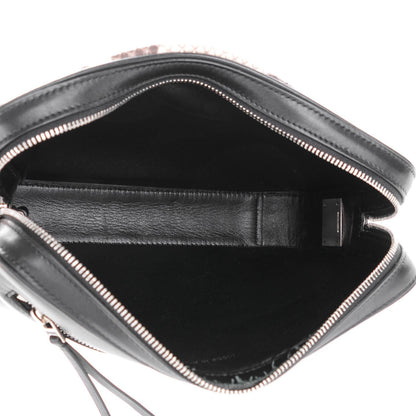 Celine Python Nappa Calfskin Dragonne Pouch Clutch Natural Black 6 of 8