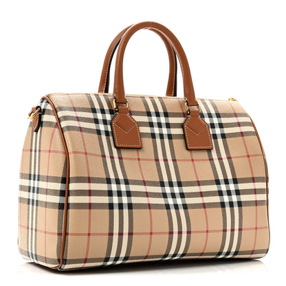 Burberry Horseferry Check Medium Bowling Bag Tan 3 of 9