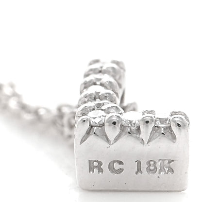 Roberto Coin 18K White Gold Diamond Love Letter L Pendant Necklace 4 of 4