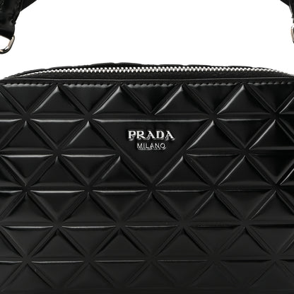 Prada Spazzolato Small Brique Crossbody Bag Black 8 of 10