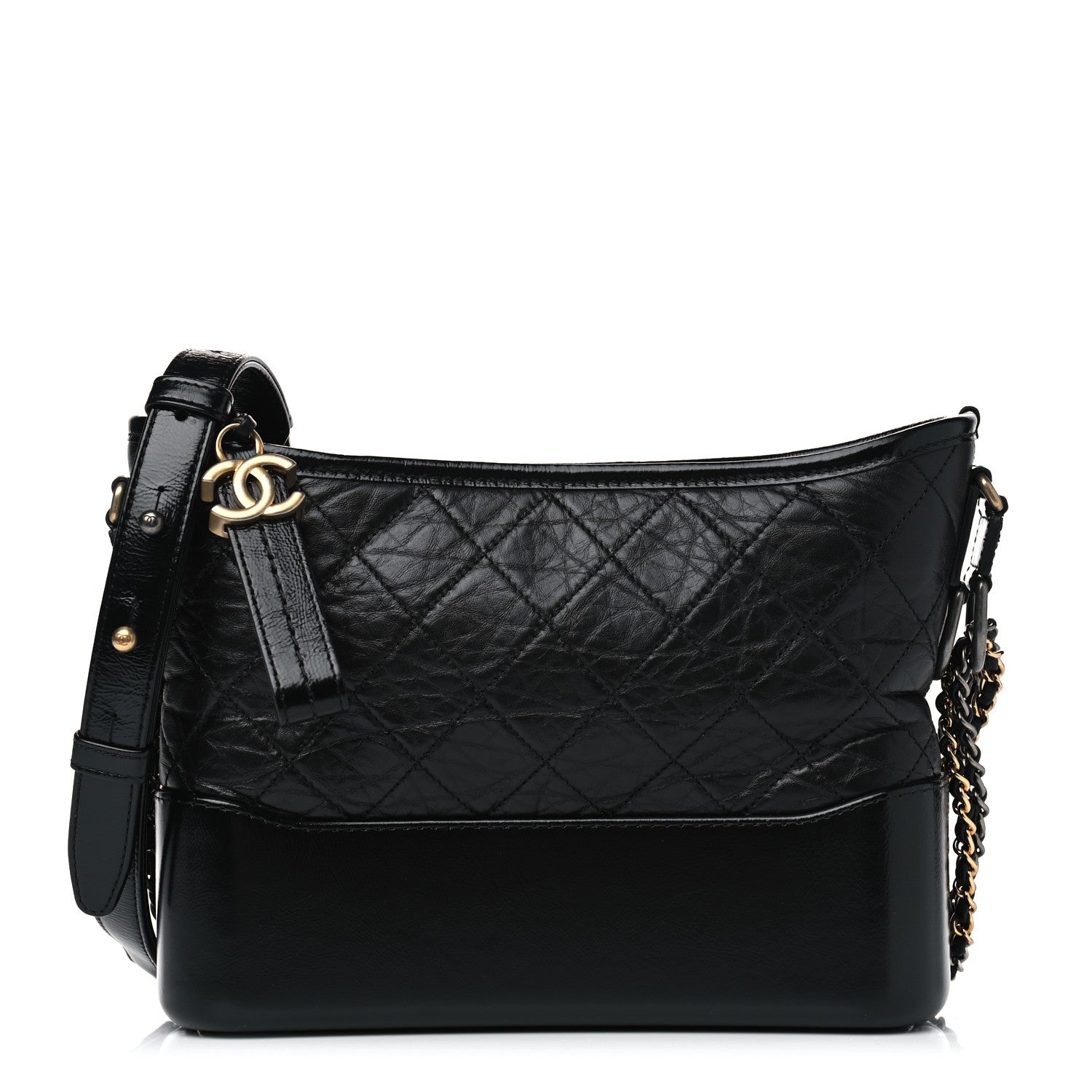 Chanel Aged Calfskin Quilted New Medium Gabrielle Hobo Black 1 of 4