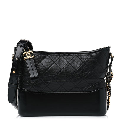 Chanel Aged Calfskin Quilted New Medium Gabrielle Hobo Black 1 of 4